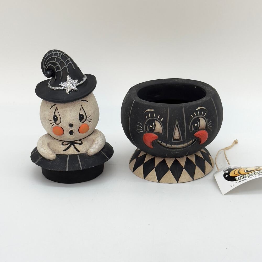 Bethany Lowe Johanna Parker Incognito Gus & Tito Ghost Halloween Container NEW - Picture 5 of 11